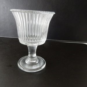 Set of 6 Tea light holders Perfect for a PARTY, Stemmed Glass Votive holders